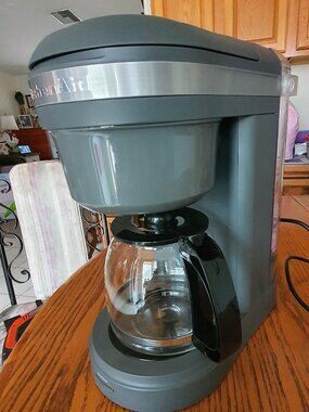 KitchenAid KCM1208DG Spiral Showerhead 12 Cup Coffee Maker Charcoal Grey TESTED